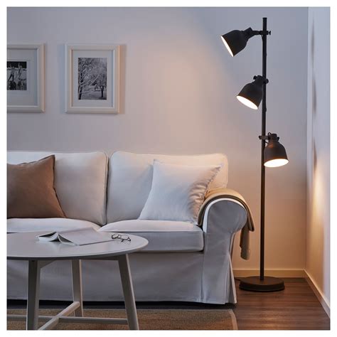 HEKTAR dark grey, 3 spot floor lamp - IKEA UK | Gulvlampe, Sorte lamper ...