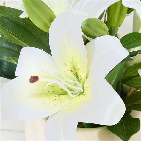 Buy Lets Garden Hedge Artificial Lily Flowers in Ceramic Pot from Home ...