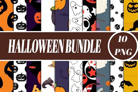 Happy Halloween Pattern Bundle - Halloween Digital (2208028)