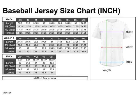 Size Chart – CoolCustomJerseys