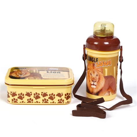 Jewel Jungle Safari Lunch Box and Water Bottle Set | Jewel Plast ...