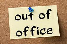 Out Of Office Clipart by Out Of Office Adhesive Label Pinned On Bulletin Board Out Of Office Clipart