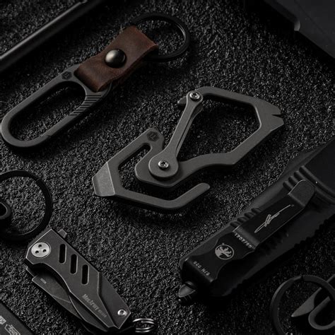 Buy KeyUnity Titanium Carabiner Keychain Tool, 3 Functions in 1 ...