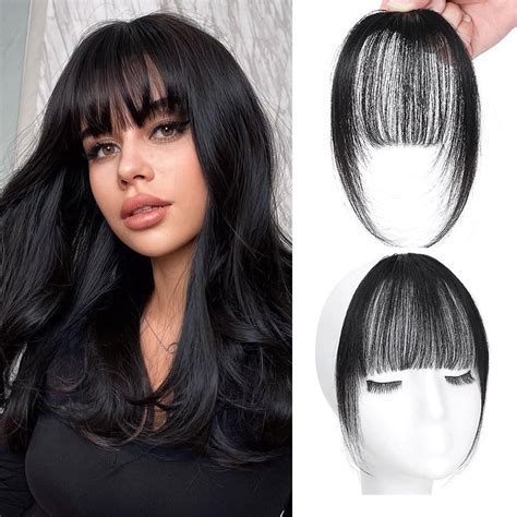 Momihoom Clip in Bangs Synthetic Hair Extensions One Piece in Fringe ...