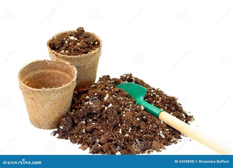 Peat Pots and Soil stock photo. Image of soil, agriculture - 6459898