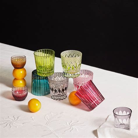 Crystal Rocks Glass in Magenta | Whiskey Glasses & Bourbon Glasses ...