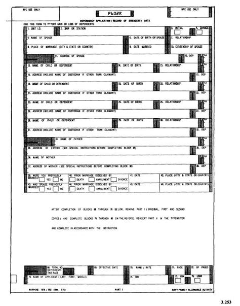 Figure 2-14.Dependency Application/Record of Emergency DataPart I