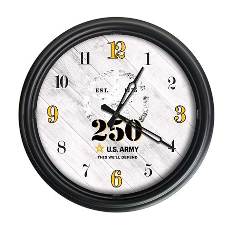United States Army - 250 Years Indoor/Outdoor LED Wall Clock* – Armed ...