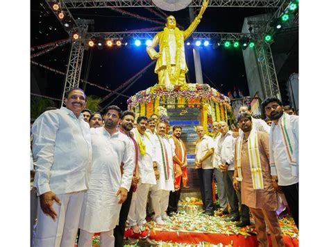 Telangana CM Revanth Reddy unveils NTR statue in Hyderabad, hails ...