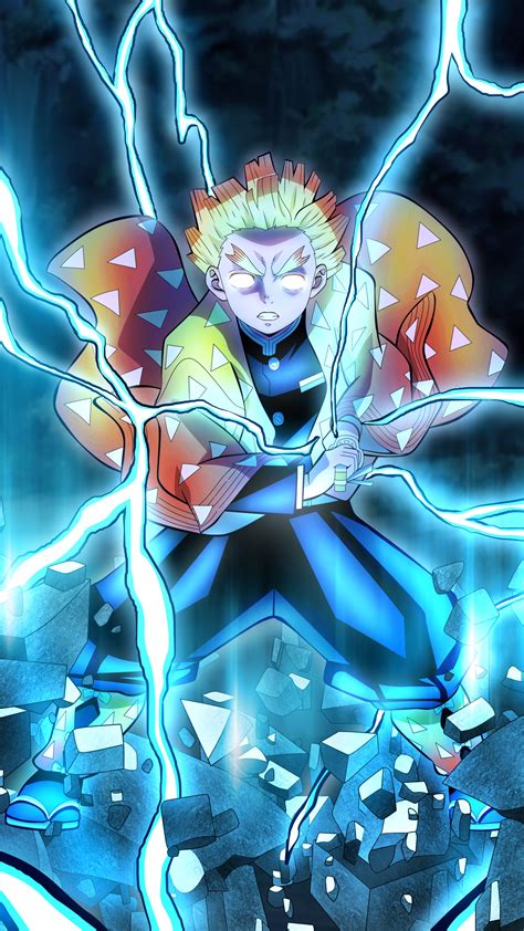 Anime Demon Slayer: Kimetsu no Yaiba, Zenitsu Agatsuma, 2160x3840 Phone HD Wallpaper