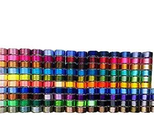 42 Pcs/Colors Prewound Embroidery Bobbins Thread Embroidery Machine ...
