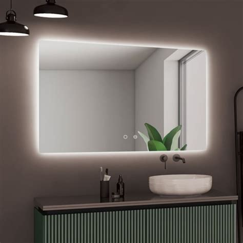 LEDIMEX - Espejo Retroiluminado Baño 90x80cm | Espejo Rectangular con ...