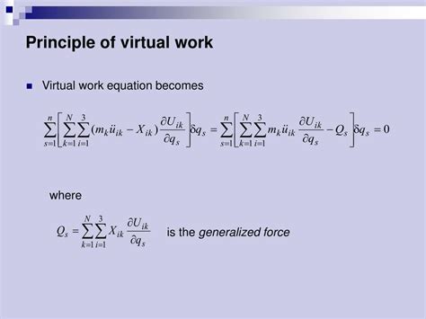 General Form of Virtual Work 的图像结果