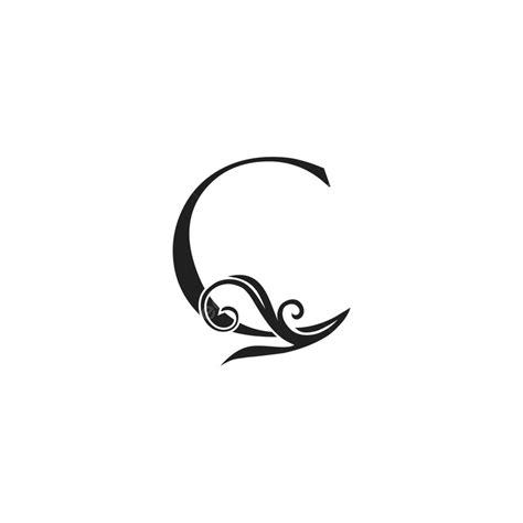 Monograma Lujo Inicial Logo Letra C Vector Diseño Concepto Lujo Hoja Floral Para Lujos Identidad ...