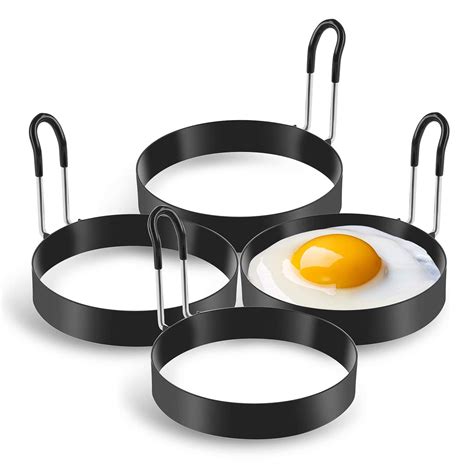 Buy Eggs Rings, 4 Pack Stainless Steel Egg Cooking Rings, Pancake Mold ...
