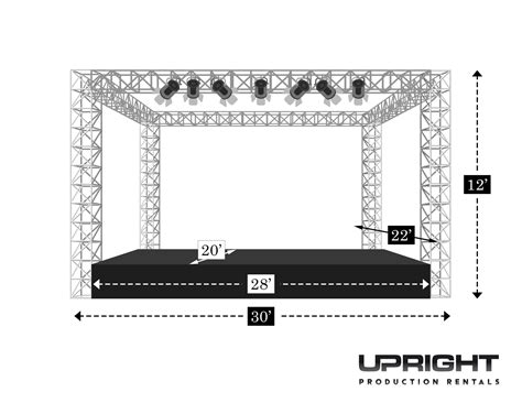 30x22x12 Truss Structure Stage | Upright Productions