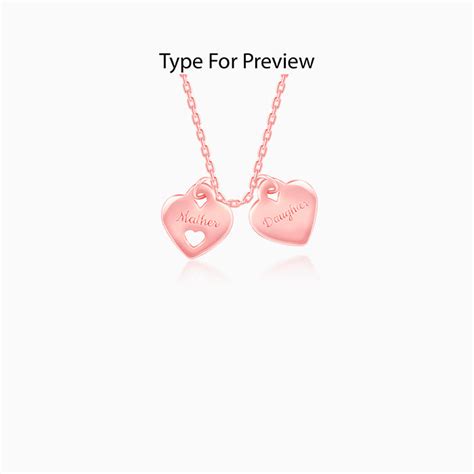 Rose Gold Dual Heart Name Personalised Necklace | GIVA – GIVA