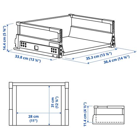 MAXIMERA Drawer, medium, white, 40x37 cm - IKEA