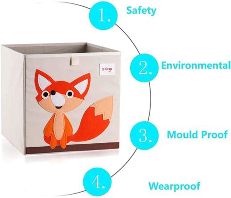 Buy Vmotor Foldable Animal Canvas Storage Toy Box/Bin/Cube/Chest/Basket ...