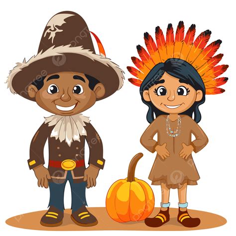 Pilgrims With Indians