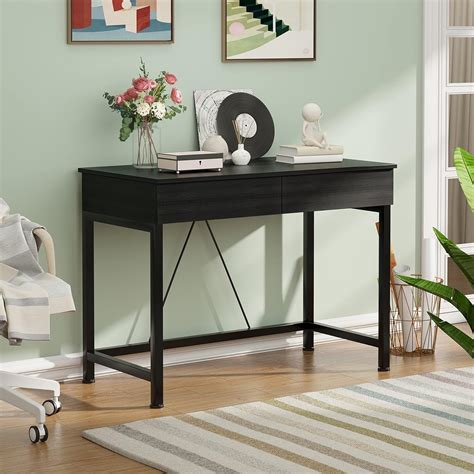 CAIYUN Small Computer Desk with Drawers, 39.4 Inch India | Ubuy