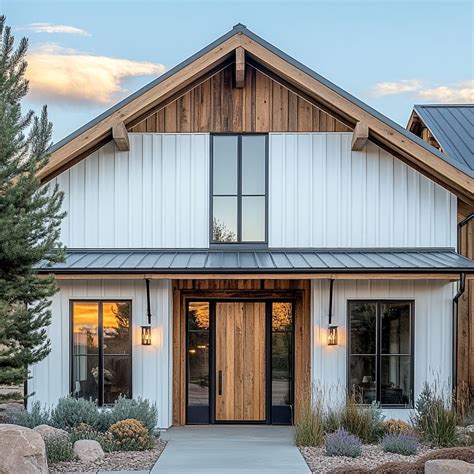 White Farmhouse Barndominiums: Pairing White & Wood Accents in 2025 ...