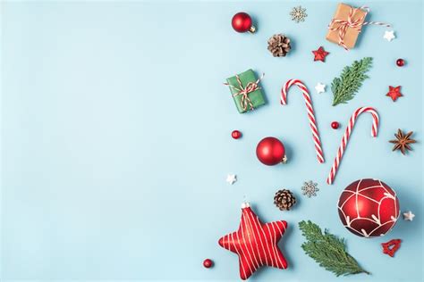 Premium Photo | Christmas composition. Fir tree branches, gift boxes ...