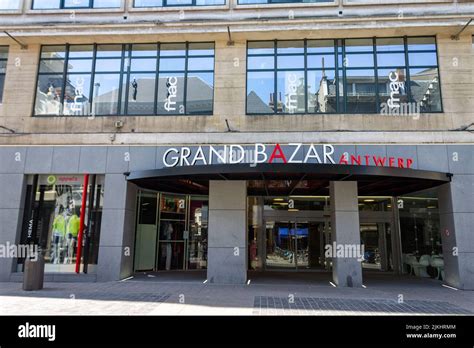 The facade of a "Grand Bazar" store in downtown Antwerp, Belgium Stock ...