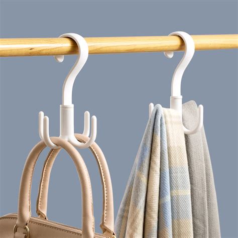 360 Degrees Rotated Kitchen Hooks Self Adhesive 4 Home Wall Door Hook ...