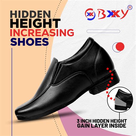 Men's 3 Inch Hidden Height Increasing Vegan Leather Trendiest Slip-ons ...