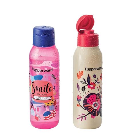 Tupperware Cool N Chic Eco Plastic Bottle, 750ML, Set of 2, Multicolour ...