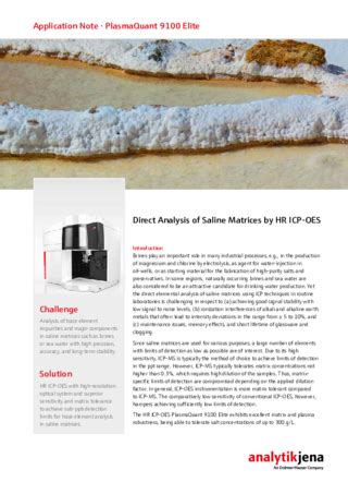 Analysis of Solid Matrices - Analytik Jena