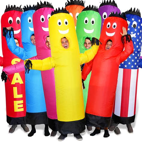 LookOurWay Inflatable Tube Man Costume - Wacky Wavy Arm Guy Funny ...
