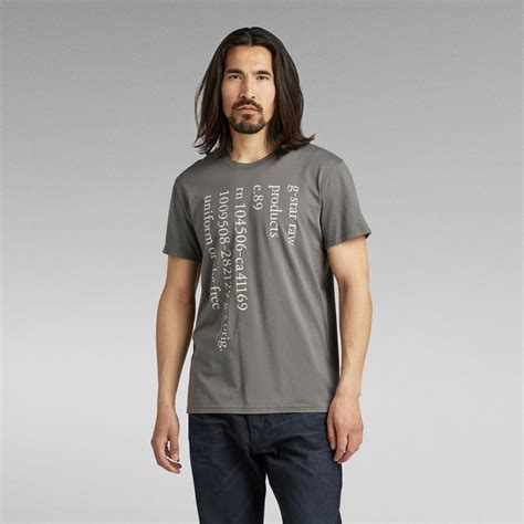 Lower Case Text T-Shirt | Grey | G-Star RAW®