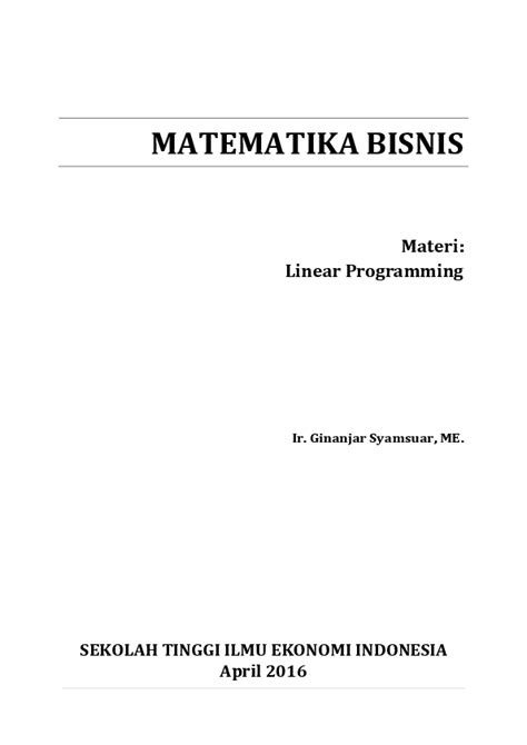Image result for Business Mathematics Linear Programming