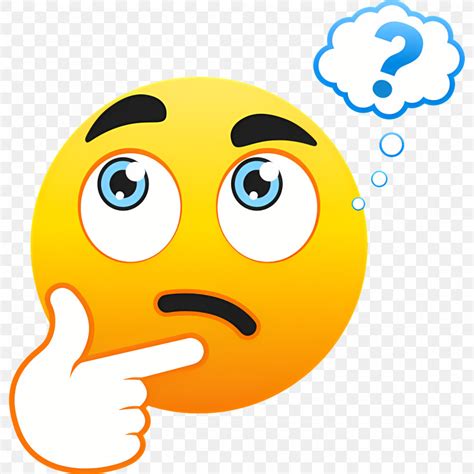 Thinking Emoji - Thinking Emoji Illustration With Thought Bubble, PNG ...