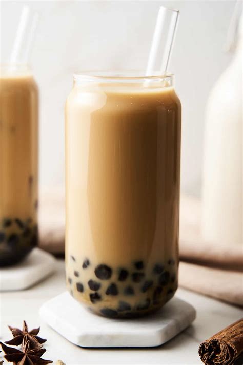 Creamy Thai Tea Boba (9 Ingredients)