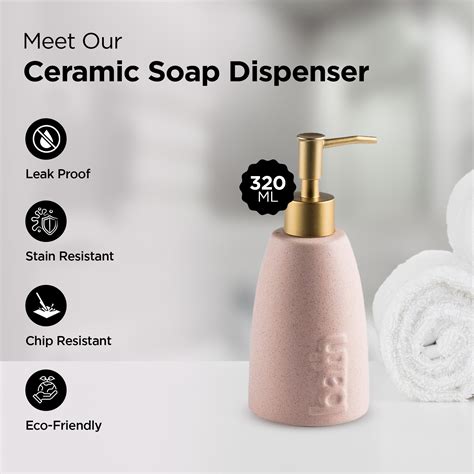 Buy Pack of 2 Pink Ceramic Soap Dispensers | UMAI – GlobalBees Shop