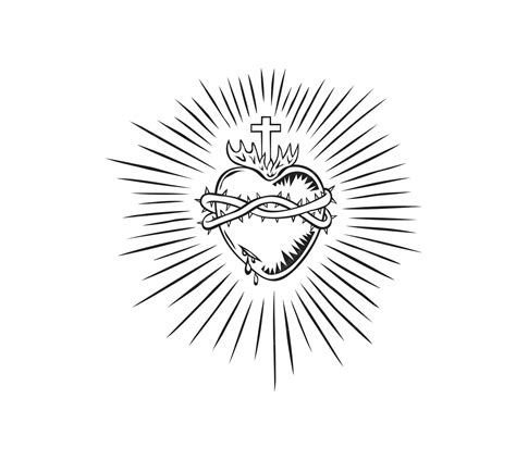Premium Vector | Sacred heart symbol art vector design