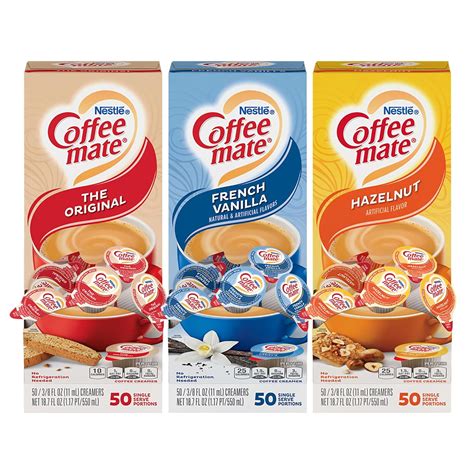 Coffeemate Coffee Creamer Singles Variety Pack, Original, French ...