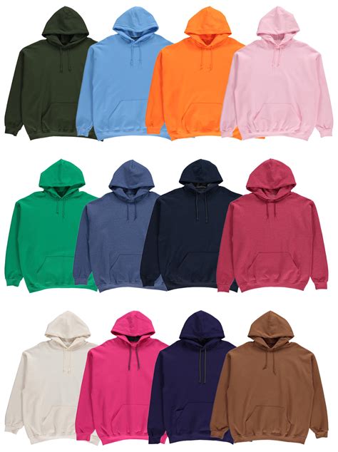 12 & 24 Pack Bulk Adults Mens Wholesale Hoodie Sweatshirts, Cotton ...