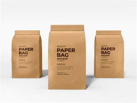Premium PSD | Kraft paper bag packaging mockup