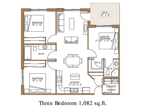Floor plan at Northview Apartment Homes in Detroit Lakes | Great North ...