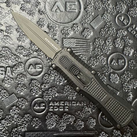 Benchmade Mini Claymore OTF Auto Black Grivory Handle Smoke Gray PVD ...