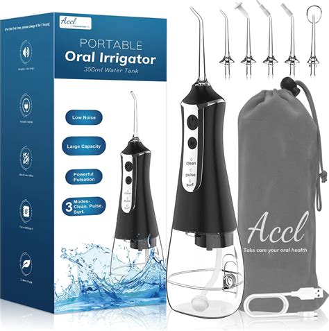 ACCL Water Flosser Cordless Teeth Cleaner, 350ML Portable India | Ubuy
