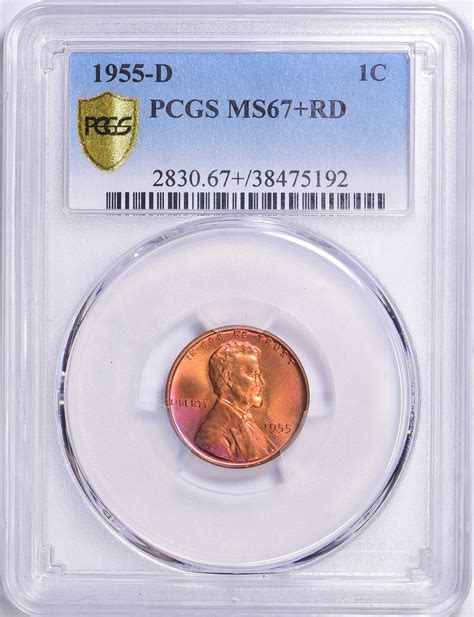 1955-D Lincoln Cent PCGS MS-67+ RD (Toned) (Item 1575662 ...