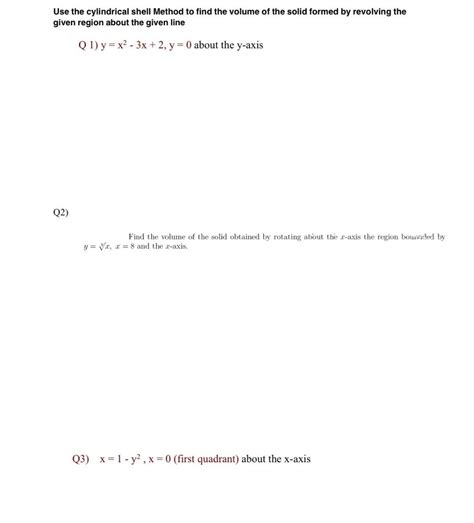 Image result for Volume Using the Cylindrical Shell Method