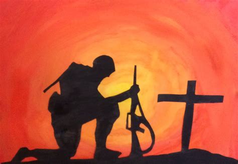Remembrance Day art. Soldier. Silhouette. | Remembrance day art, Winter ...