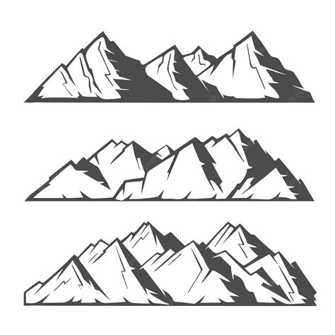 mountain outlines #3695825 | Clipart Library