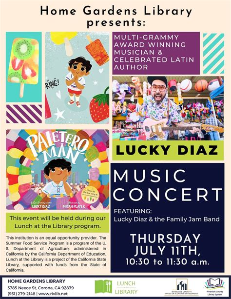 Lucky Diaz Concert: Que Paletero tan Cool!, 3785 S Neece St, Corona, CA ...